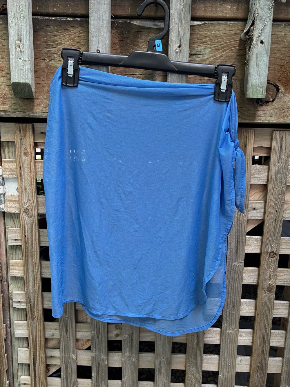 Light Blue Wrap-Style Women’s Beach Skirt